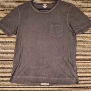 MASSIMO ALBA Italy Watercolor Grey Brown Cotton Pocket Mens Medium Shirt